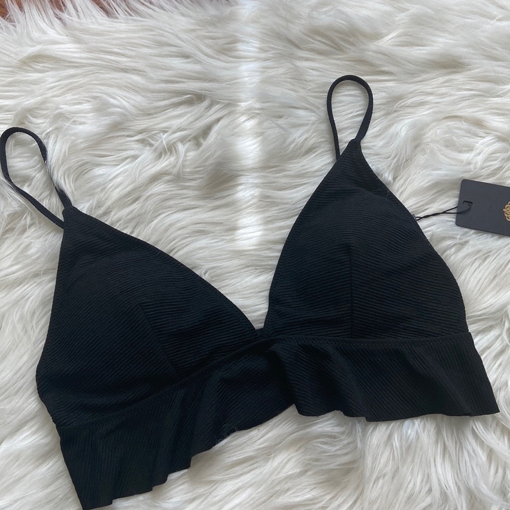 SS Queen Black Swim Top Sz XL NWT